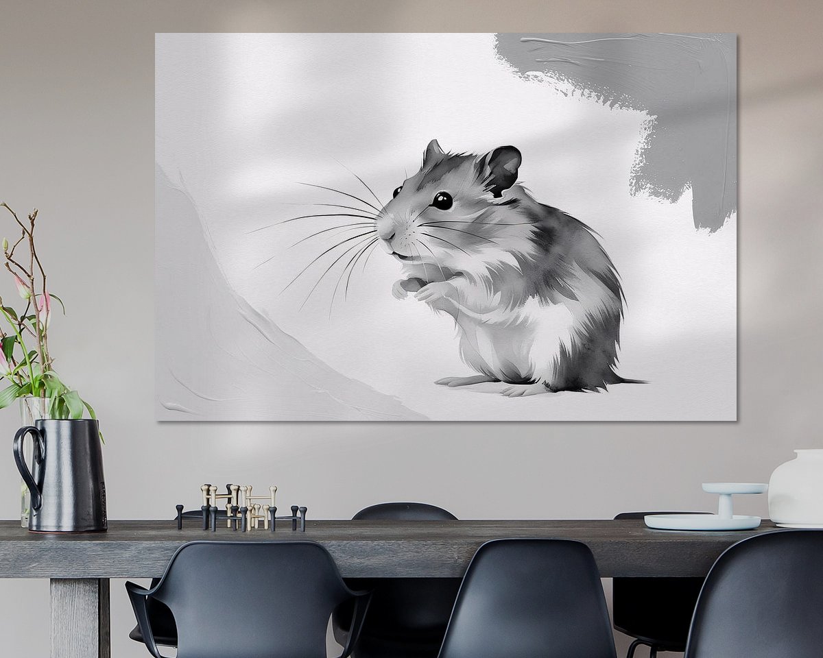 Voorbeeld van het werk in een kamer