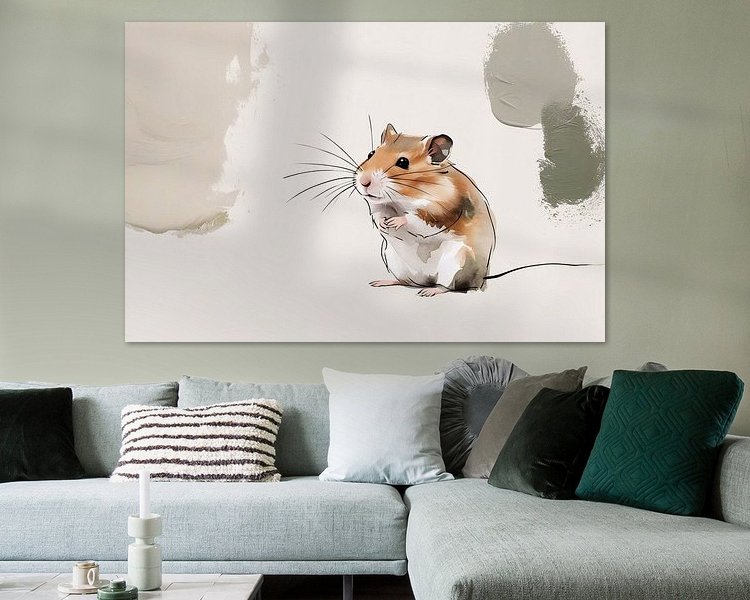 Voorbeeld van het werk in een kamer