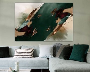 Dynamisch abstract schilderij met kleuren van Art & Soul Creations