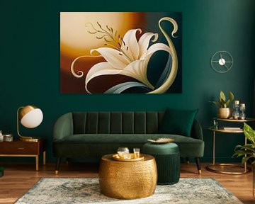 Elegante surrealistische lelie afbeelding van Art & Soul Creations