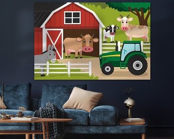 Boerderij met dieren en tractor van Art & Soul Creations