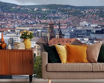 Altes Schloss - Stuttgart Panorama van Yven Dienst