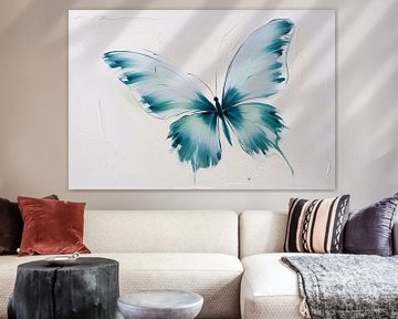 Abstracte vlinder in blauwtinten van Art & Soul Creations