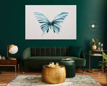 Expressieve abstracte vlinder schilderij van Art & Soul Creations