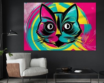 Kleurrijke abstracte kattenkunst van Art & Soul Creations