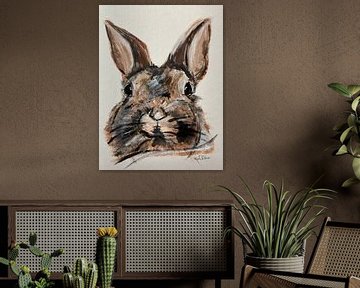 Sugar-sweet cute bunny, fluffy ears and simply a lucky charm - just to love by Susanna Schorr