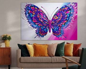 Abstracte kleurrijke vlinderkunst van Art & Soul Creations