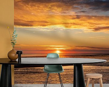 Zonsondergang Waddenzee