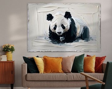 Panda abstrait en peinture épaisse sur Art & Soul Creations