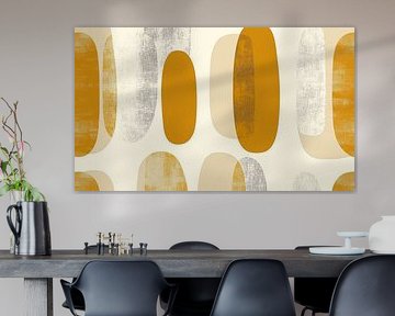 Soft Oval Textures in Orange and Beige