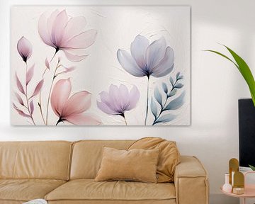 Dreamy minimalist floral art by Art & Soul Creations