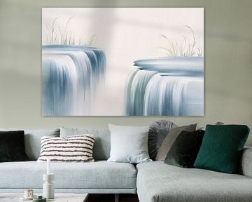 Abstracte waterval en planten van Art & Soul Creations