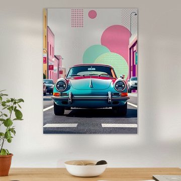 Geometric shapes and a timeless sports car