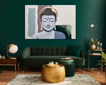 Minimalist Buddha artwork by Art & Soul Creations