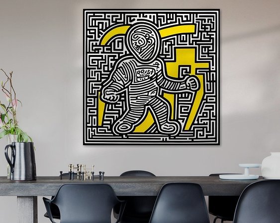 Voorbeeld van het werk in een kamer