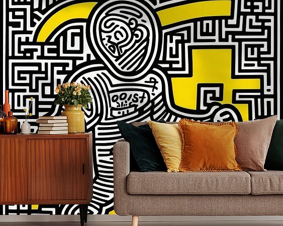 Voorbeeld van het werk in een kamer