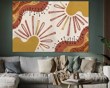 Abstract ontwerp met aardse tinten