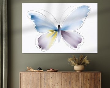 Abstracte kleurrijke vlinder aquarel van Art & Soul Creations