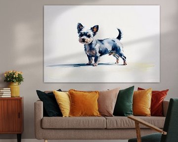 Schilderij van een kleine hond van Art & Soul Creations