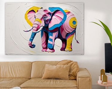 Voorbeeld van het werk in een kamer