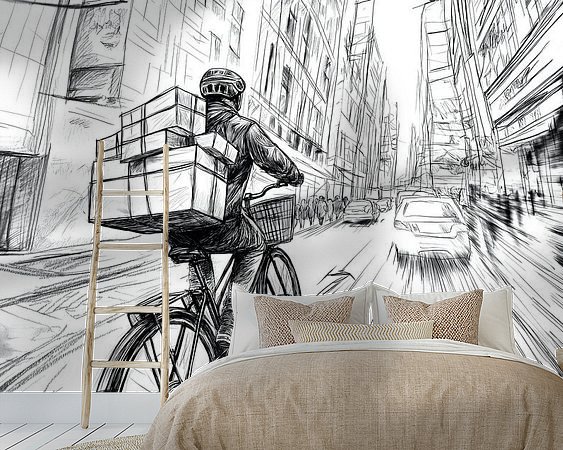 Voorbeeld van het werk in een kamer
