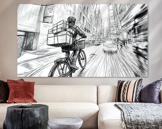 Voorbeeld van het werk in een kamer