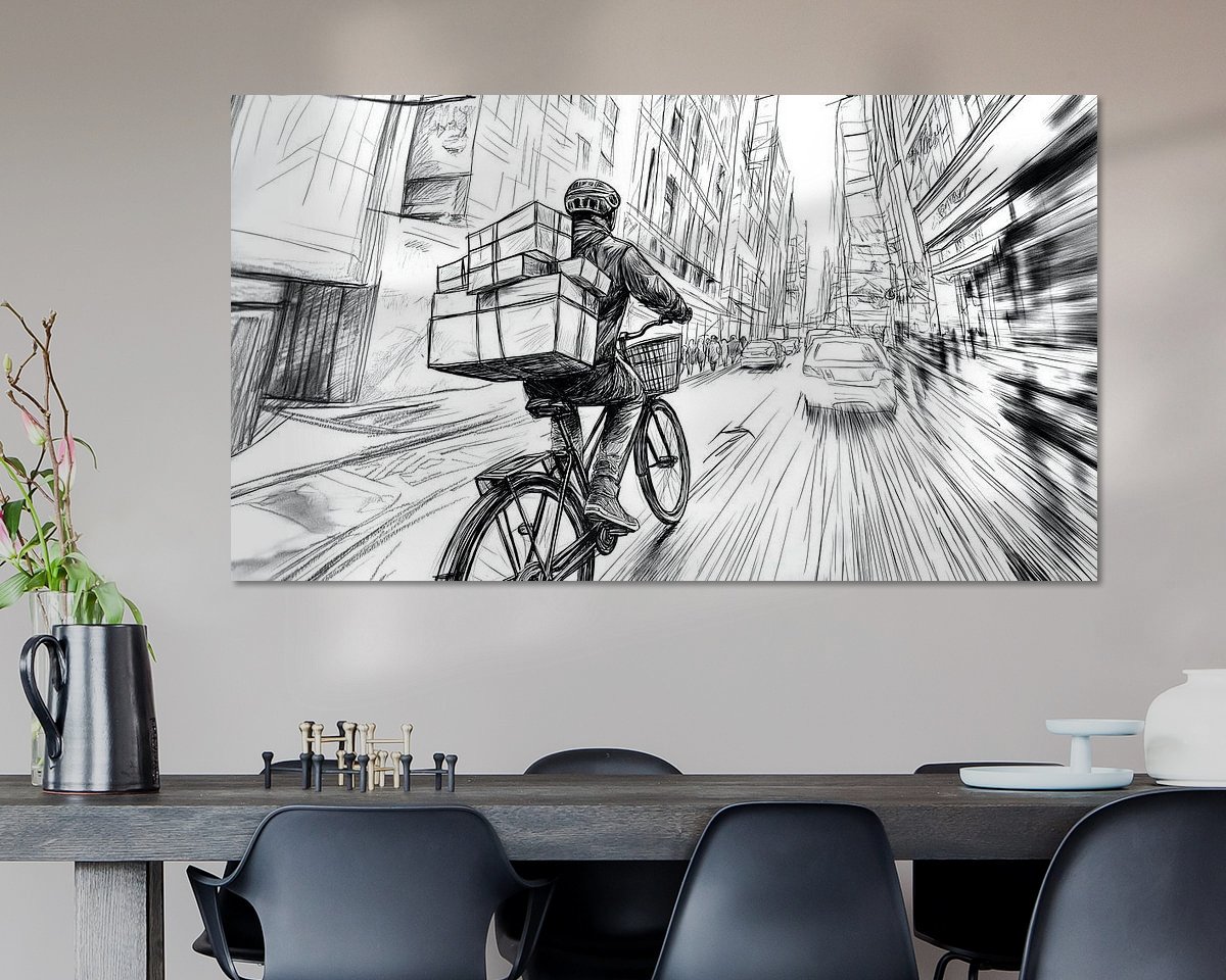 Voorbeeld van het werk in een kamer
