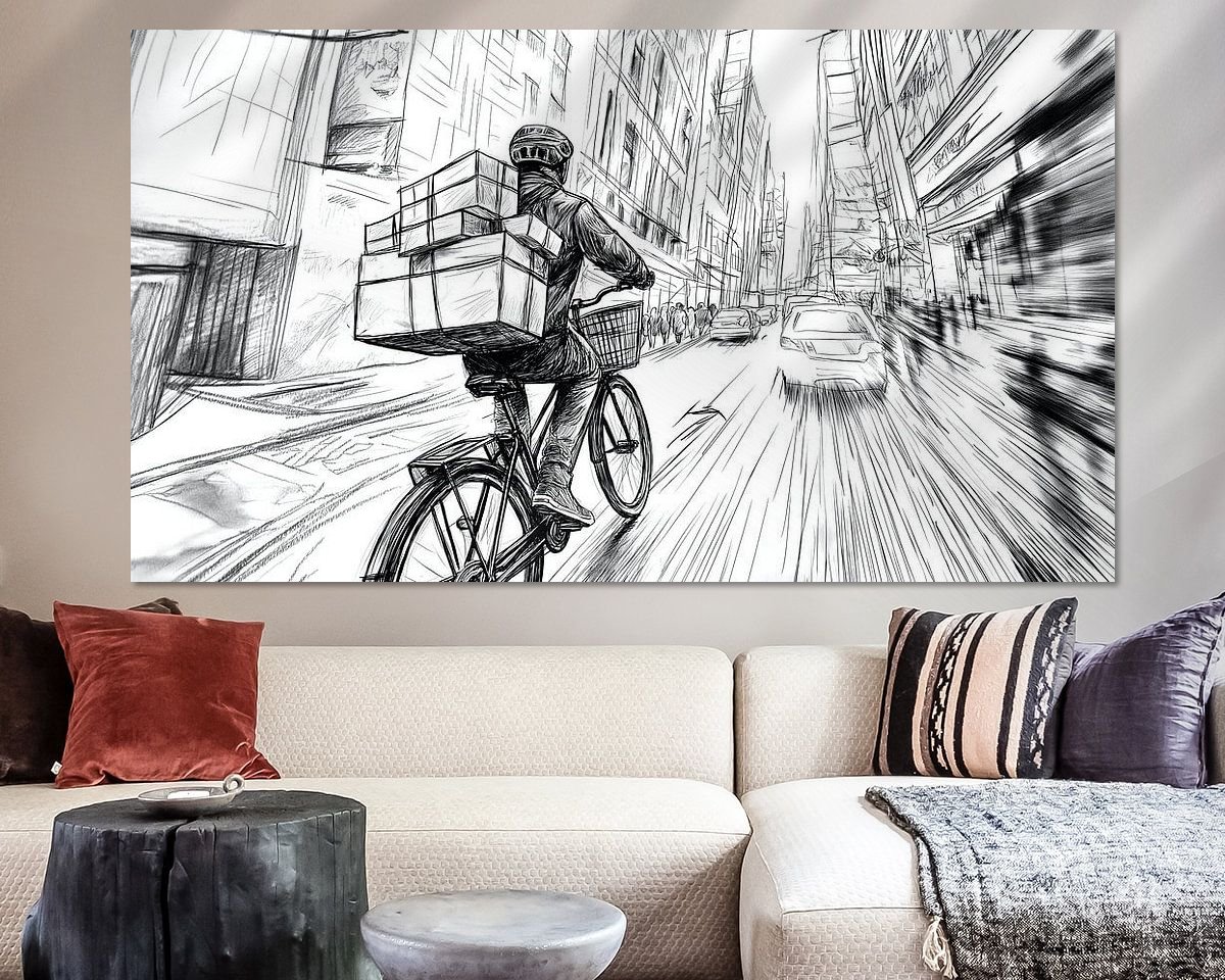 Voorbeeld van het werk in een kamer