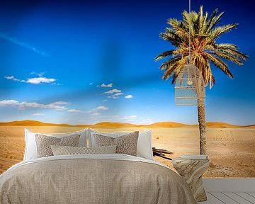 Palm tree in desert by Paul Piebinga