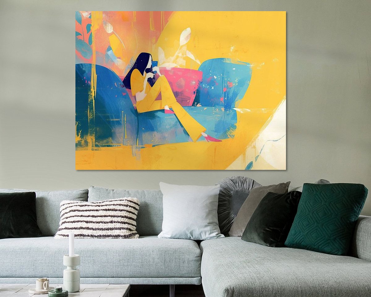 Voorbeeld van het werk in een kamer