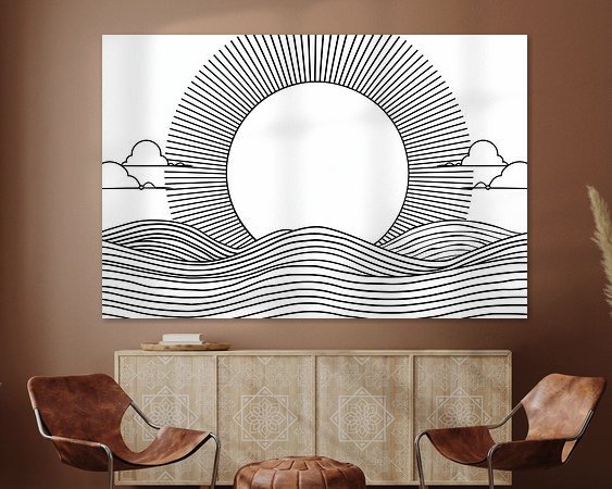 Voorbeeld van het werk in een kamer