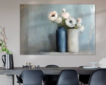 Stilleven met bloemen, Japandi stijl van Japandi Art Studio