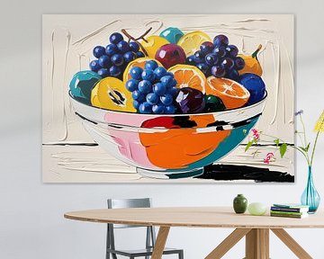 Kleurrijk fruit in moderne kom van Art & Soul Creations