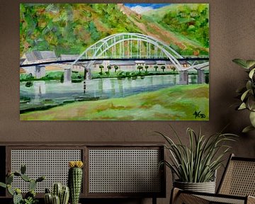Brug bij Chooz Franse Ardennen van Antonie van Gelder Beeldend kunstenaar