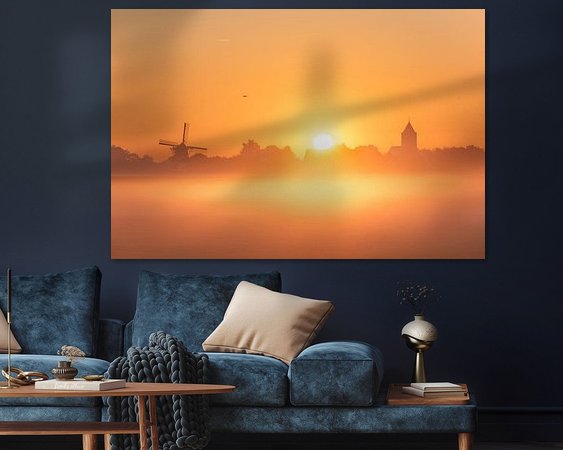 Voorbeeld van het werk in een kamer