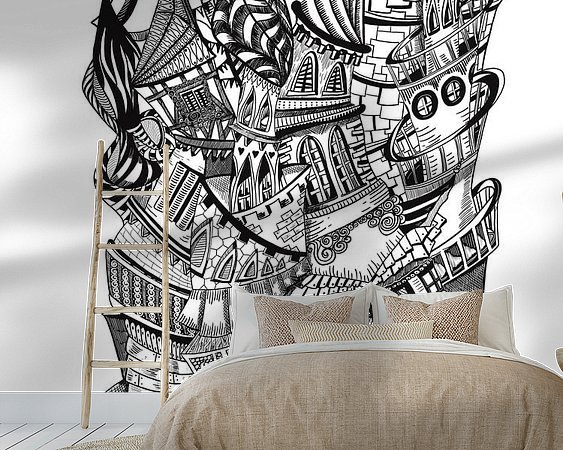 Voorbeeld van het werk in een kamer