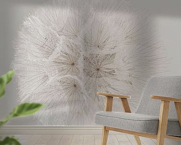 Rural quiet atmosphere: A ball of fluff on a watery surface by Marjolijn van den Berg