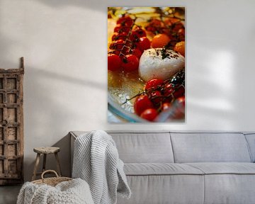 Eten Kunst Mozzarella Tomaten van Martijn Jebbink Fotografie