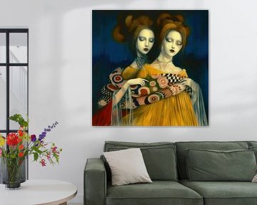 Vrouwen met gebreide kleding van Ton Kuijpers