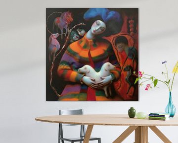 Vrouwen met gebreide kleding van Ton Kuijpers