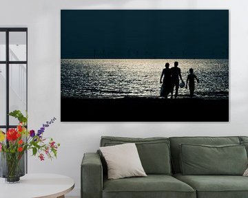 Silhouet Fotografie Familie Kust Nederland van Martijn Jebbink Fotografie