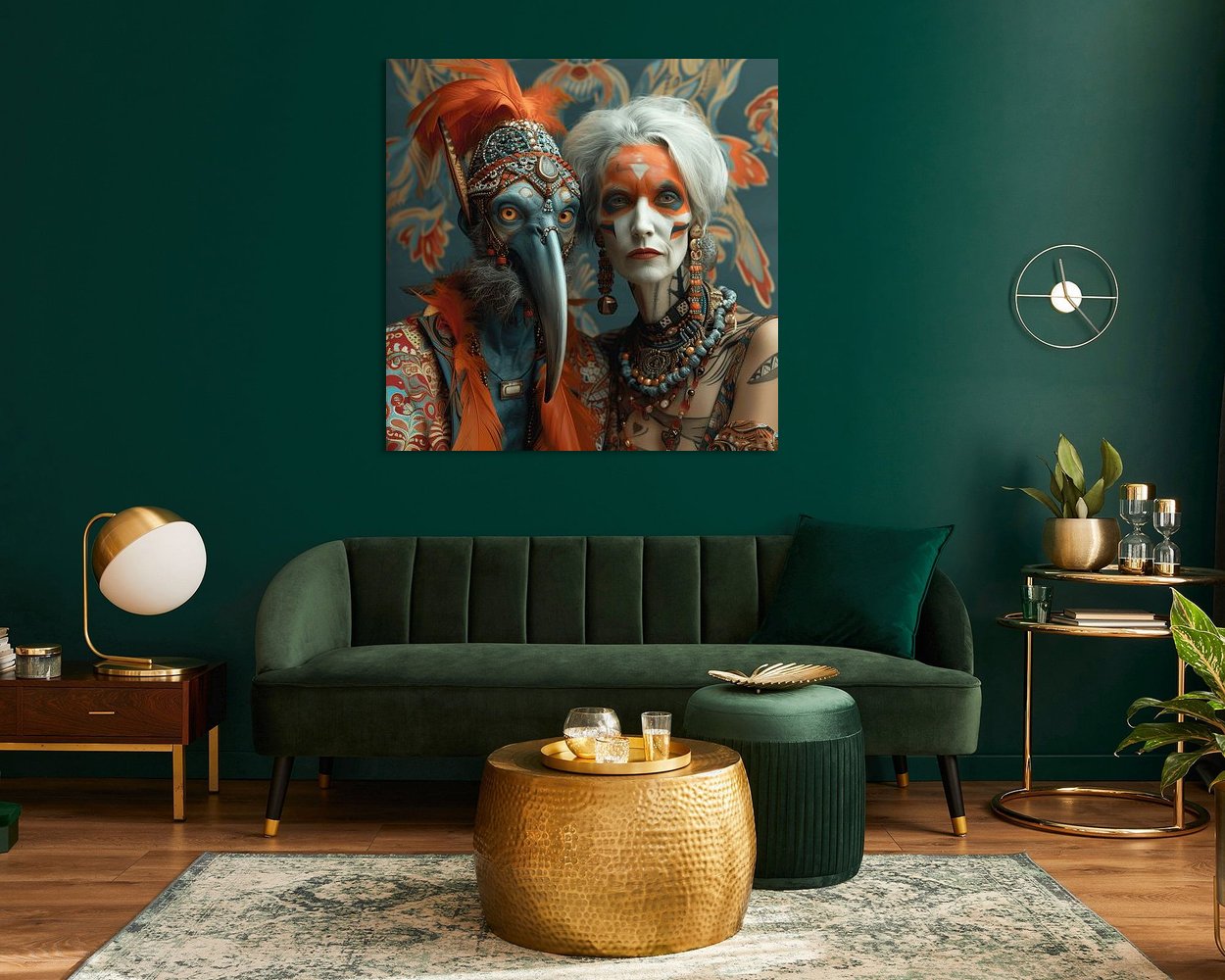 Voorbeeld van het werk in een kamer