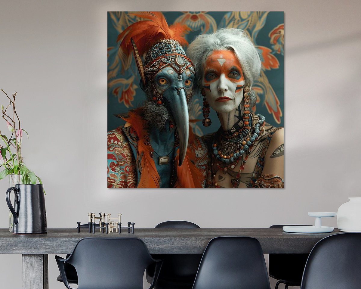 Voorbeeld van het werk in een kamer