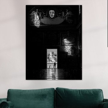 Silhouette Photography Man Aracoeli Church in Rome Italy