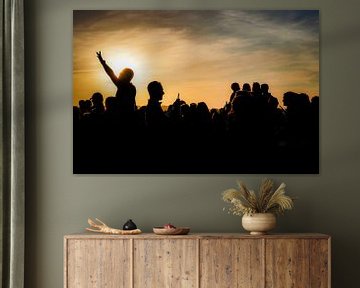 Silhouet Fotografie Zonsondergang Mensen Hand Aventino Rome Italië van Martijn Jebbink Fotografie