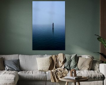 Kalm Water Lago di Bracciano Italië van Martijn Jebbink Fotografie