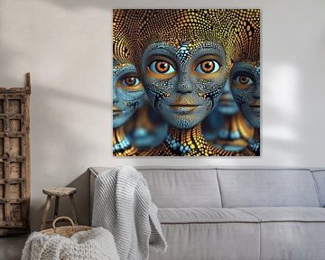 Alien met reptielenhuid van Ton Kuijpers