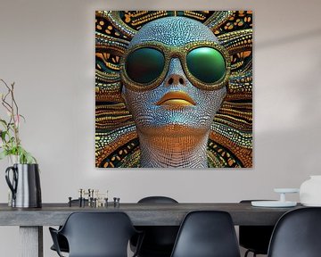 Alien met reptielenhuid van Ton Kuijpers