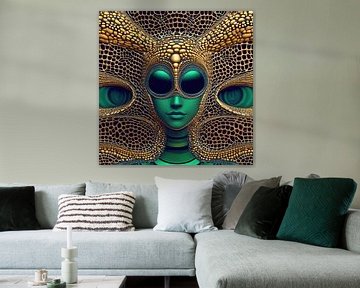 Alien met reptielenhuid van Ton Kuijpers