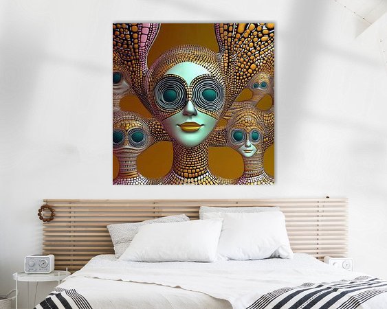 Voorbeeld van het werk in een kamer